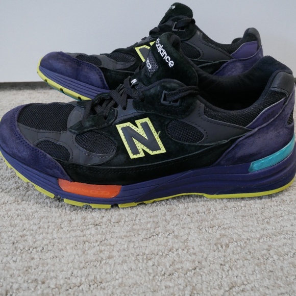 New Balance Mens 992 Made in USA 'Black Purple' Athletic Shoes~ - Picture 2 of 13